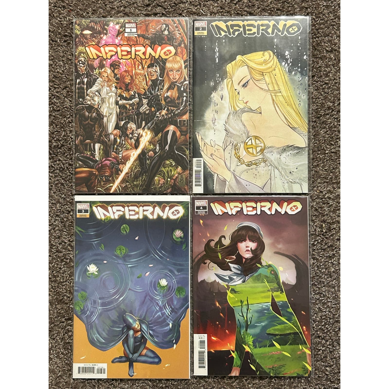 Inferno Vol. 2 #1 Brooks, 2 Momoko, 3 Vega, 4 Vega (2021 Marvel) Lot of 4 - Image 1