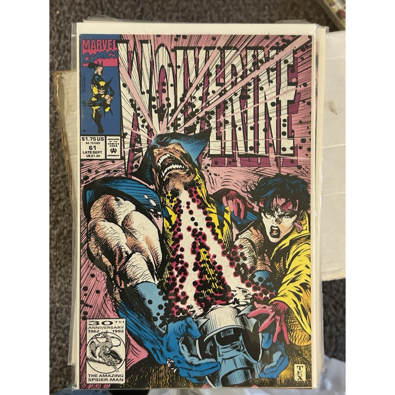 Wolverine 2nd Series #58, 59, 60, 61, 62 (1990 Marvel) Lot Of 5 - 1 KEY ISSUE - Thumbnail 5