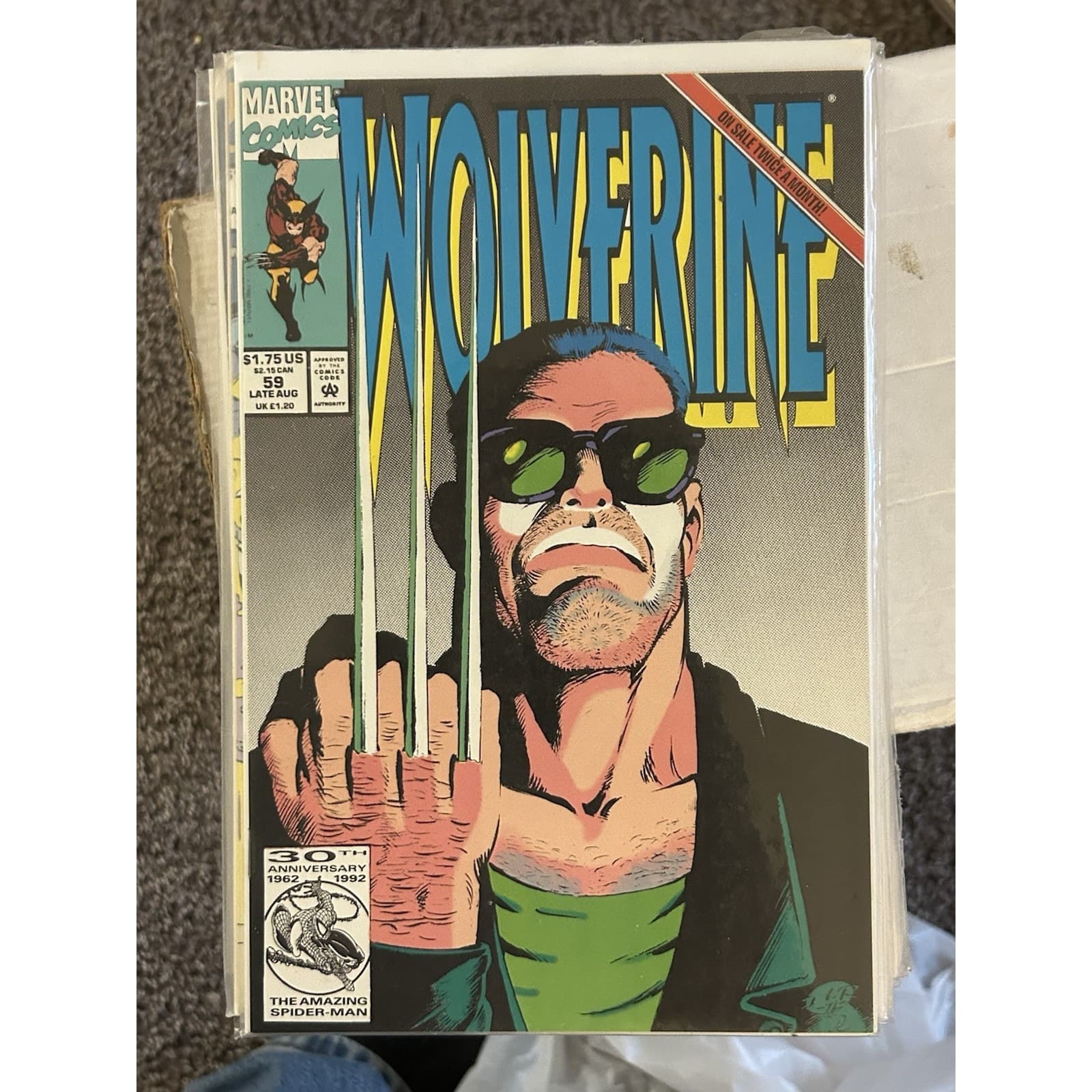 Wolverine 2nd Series #58, 59, 60, 61, 62 (1990 Marvel) Lot Of 5 - 1 KEY ISSUE - Thumbnail 3
