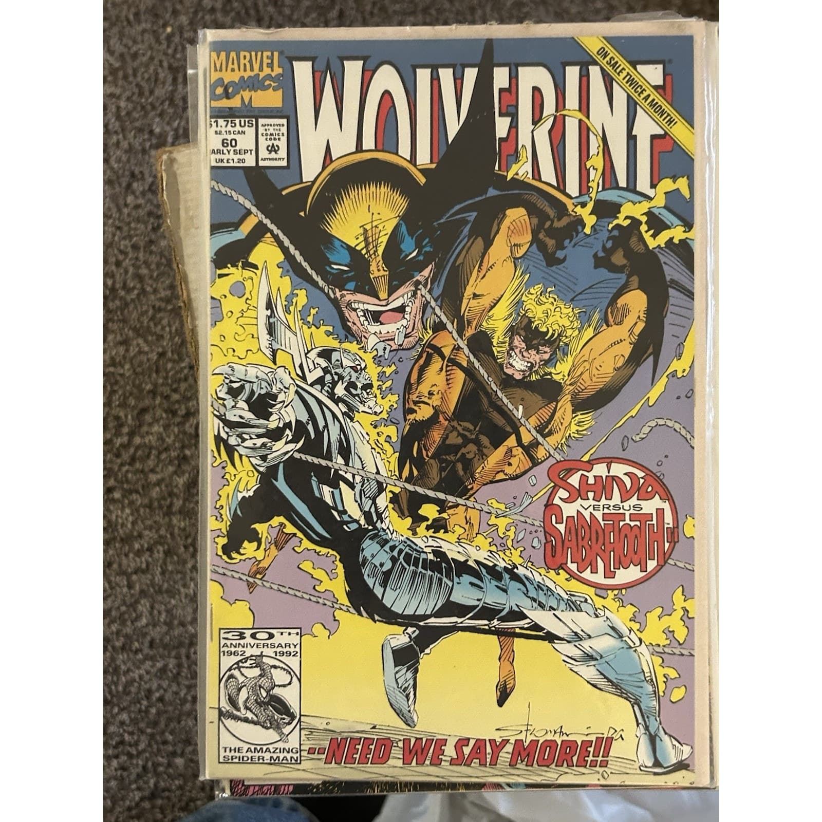 Wolverine 2nd Series #58, 59, 60, 61, 62 (1990 Marvel) Lot Of 5 - 1 KEY ISSUE - Thumbnail 4