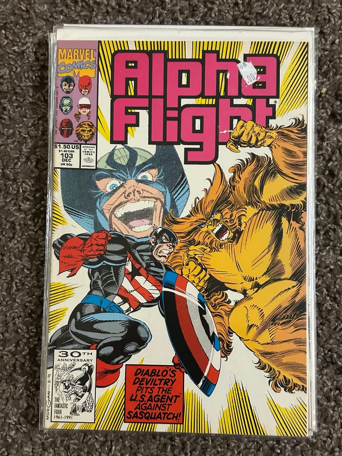 Alpha Flight #101 - 105 (1991 Marvel) Lot of 5 Weapon Omega - 1 KEY US Agent - Thumbnail 4
