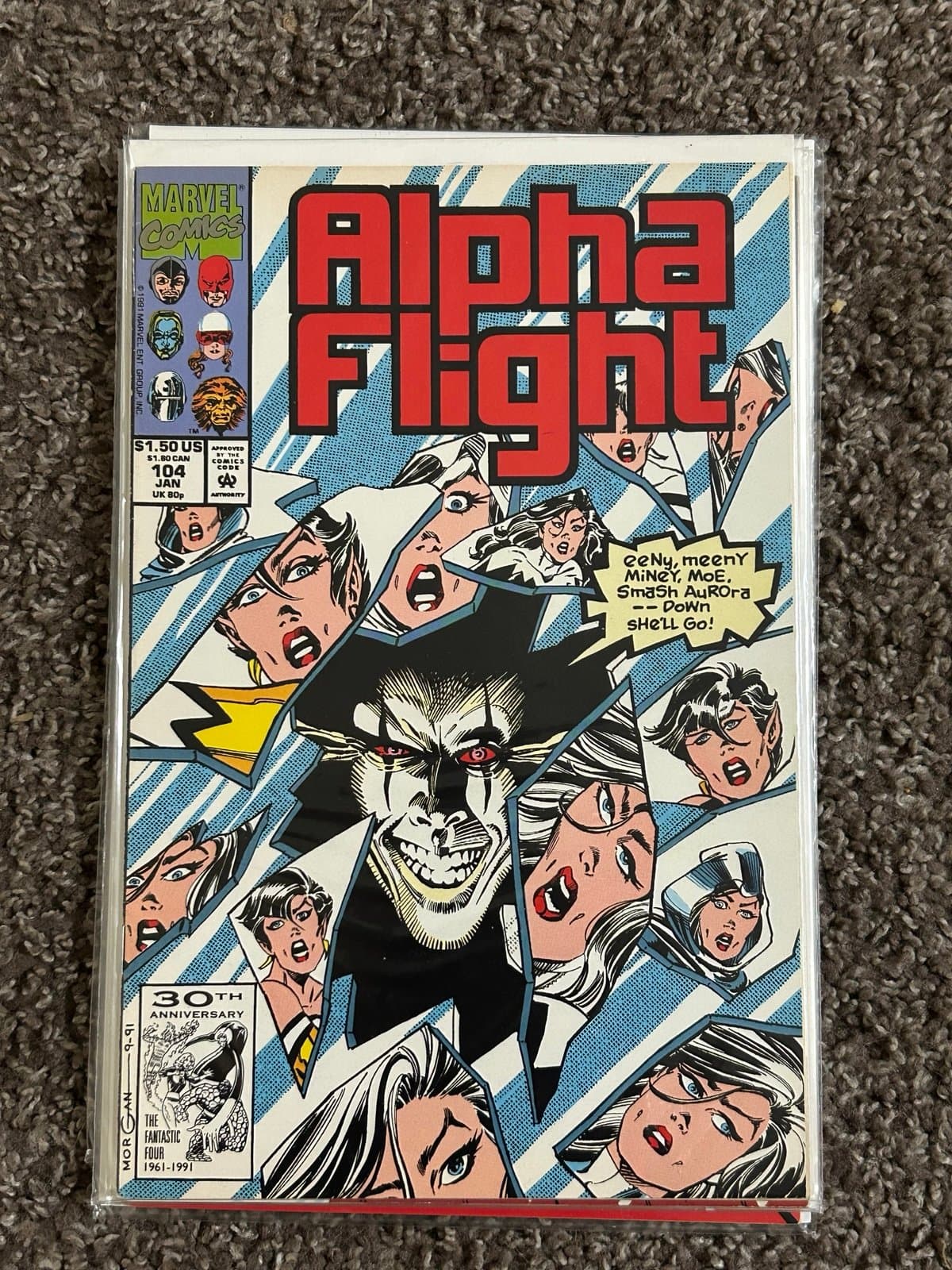 Alpha Flight #101 - 105 (1991 Marvel) Lot of 5 Weapon Omega - 1 KEY US Agent - Thumbnail 5