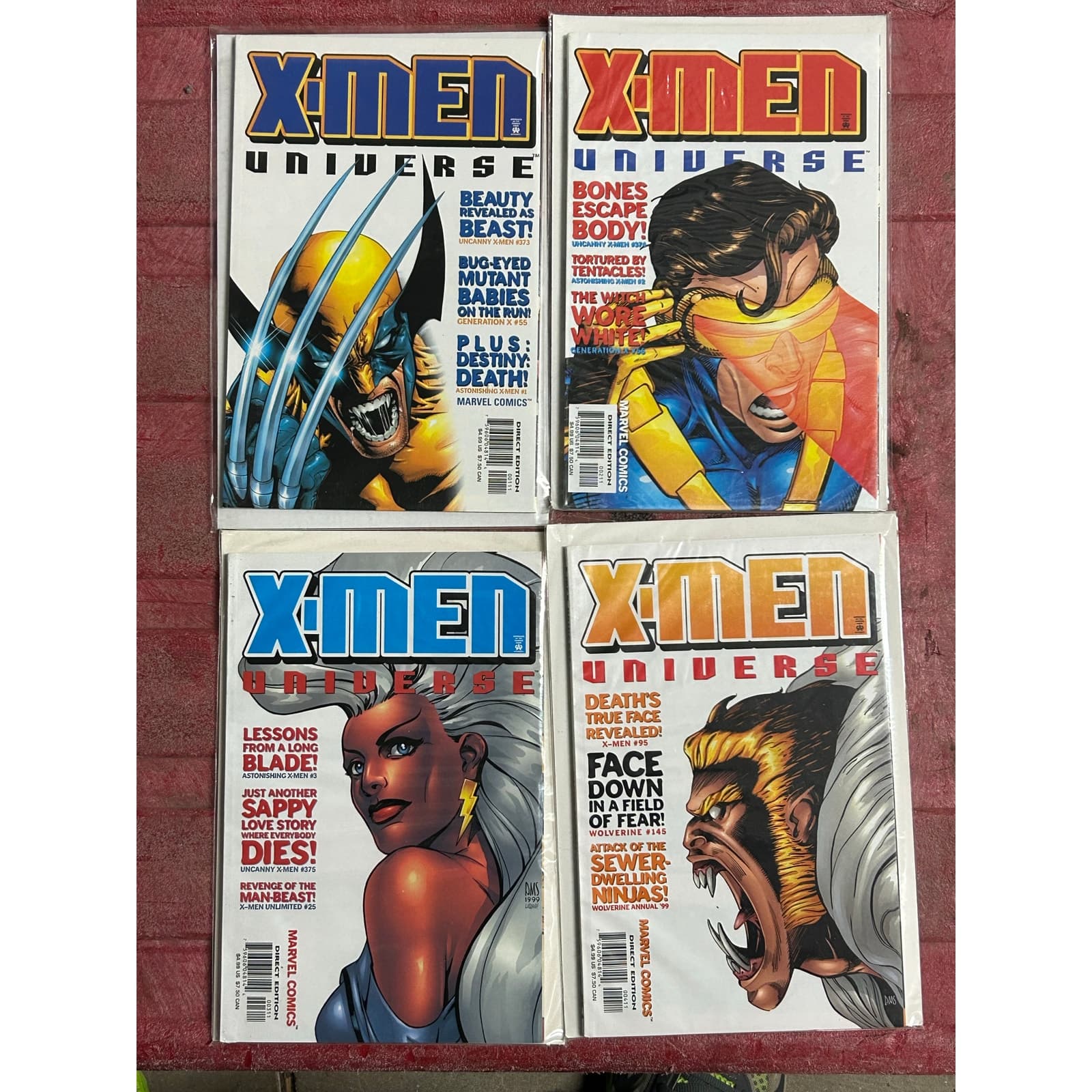 X-Men Universe #1, 2, 3, 4 (1999 Marvel) Lot of 4 Wolverine, Storm, Cyclopes - Image 1