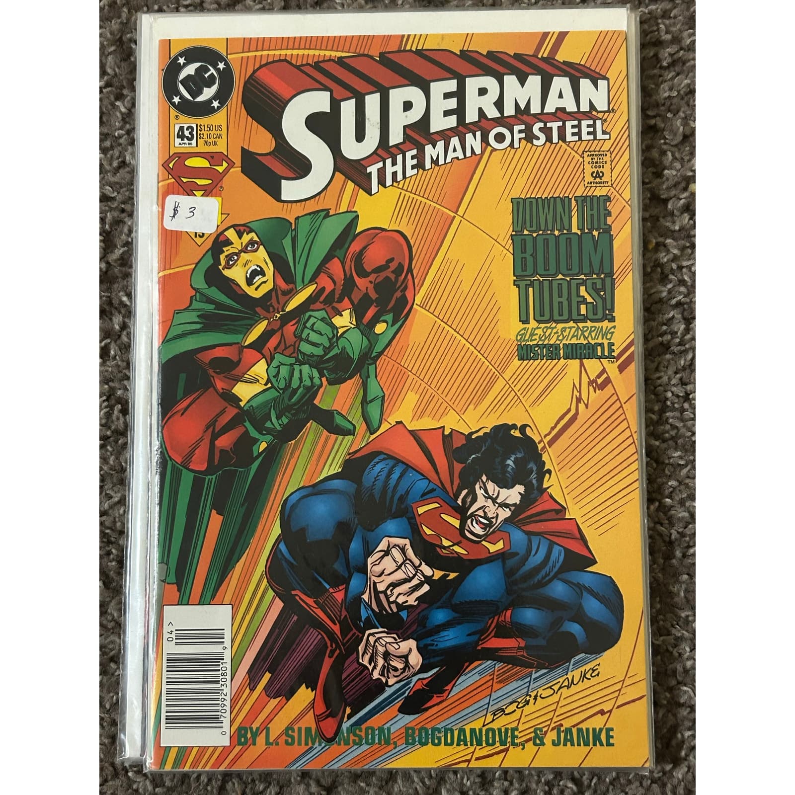 Superman The Man of Steel #43,46, 47, 49 (1995 DC) Lot of 4 - 1 KEY ISSUE - Thumbnail 2