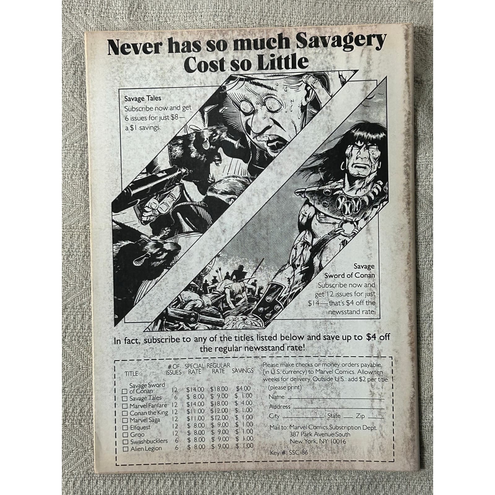 Savage Tales Vol. 2 #5, 6, 7 (1986 Marvel Magazine) Lot of 3 - Thumbnail 7