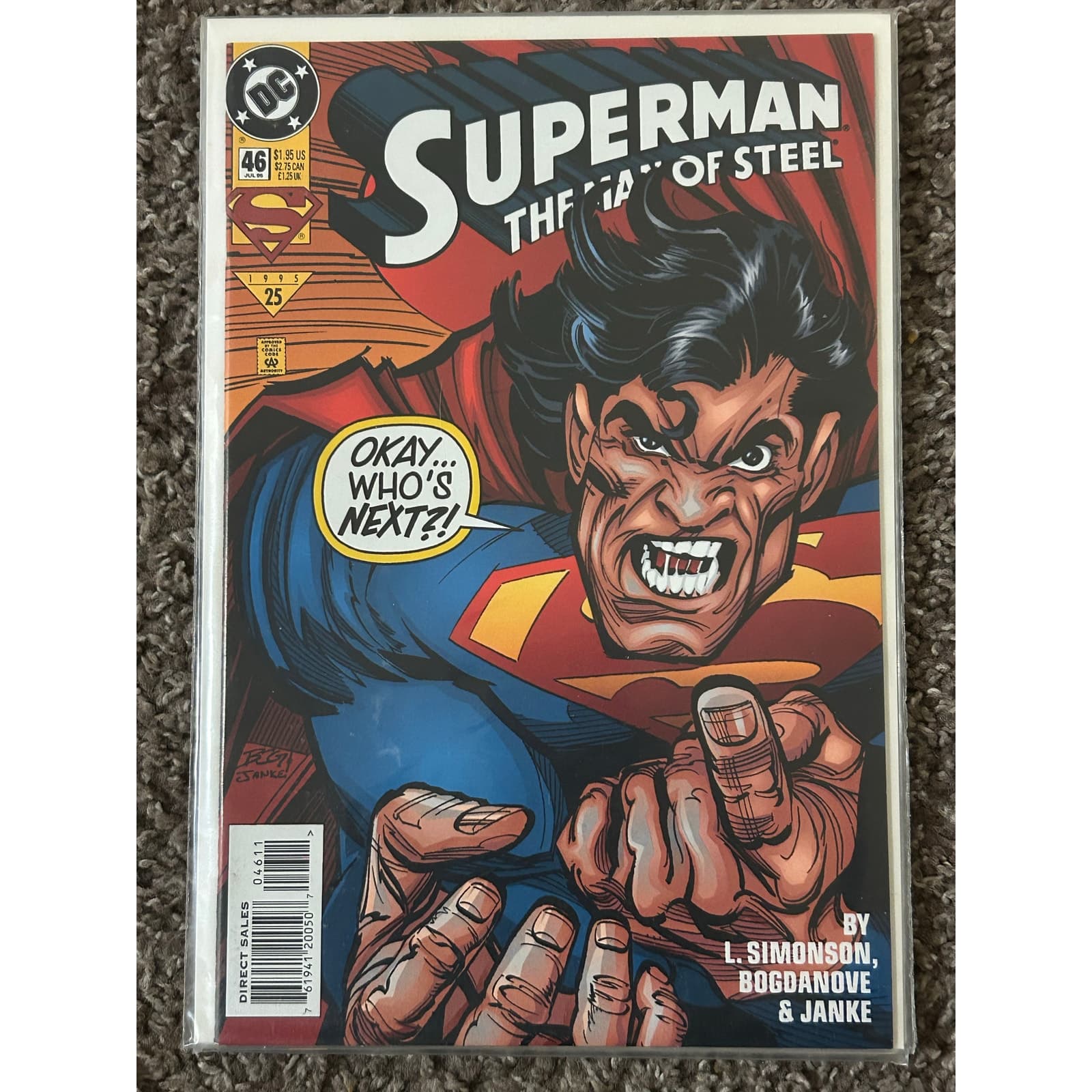 Superman The Man of Steel #43,46, 47, 49 (1995 DC) Lot of 4 - 1 KEY ISSUE - Thumbnail 3