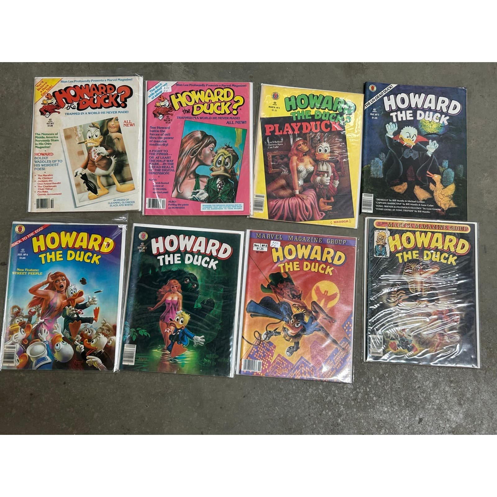 Howard the Duck Magazine #1, 2, 4, 5, 6, 7, 8, 9 (1976 Curtis Magazine) 1 KEY - Image 1