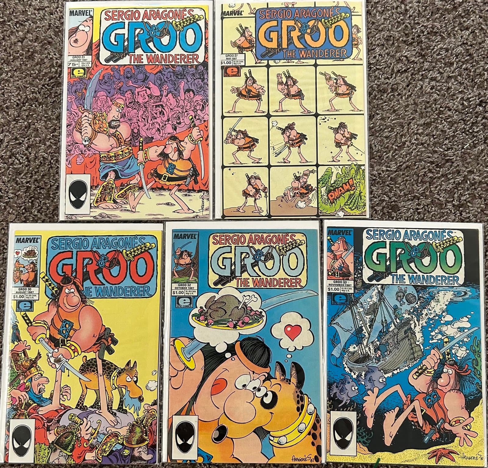 Goo The Wanderer #23, 27, 30, 32, 33 (Pacific Comics) Lot of 5 - Image 1