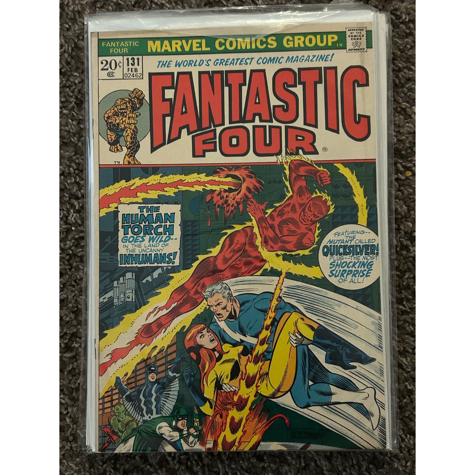Fantastic Four Vol. 1 #126, 131, 161, 163, 164 (1971 Marvel) Lot of 5 - 2 KEYS - Thumbnail 6