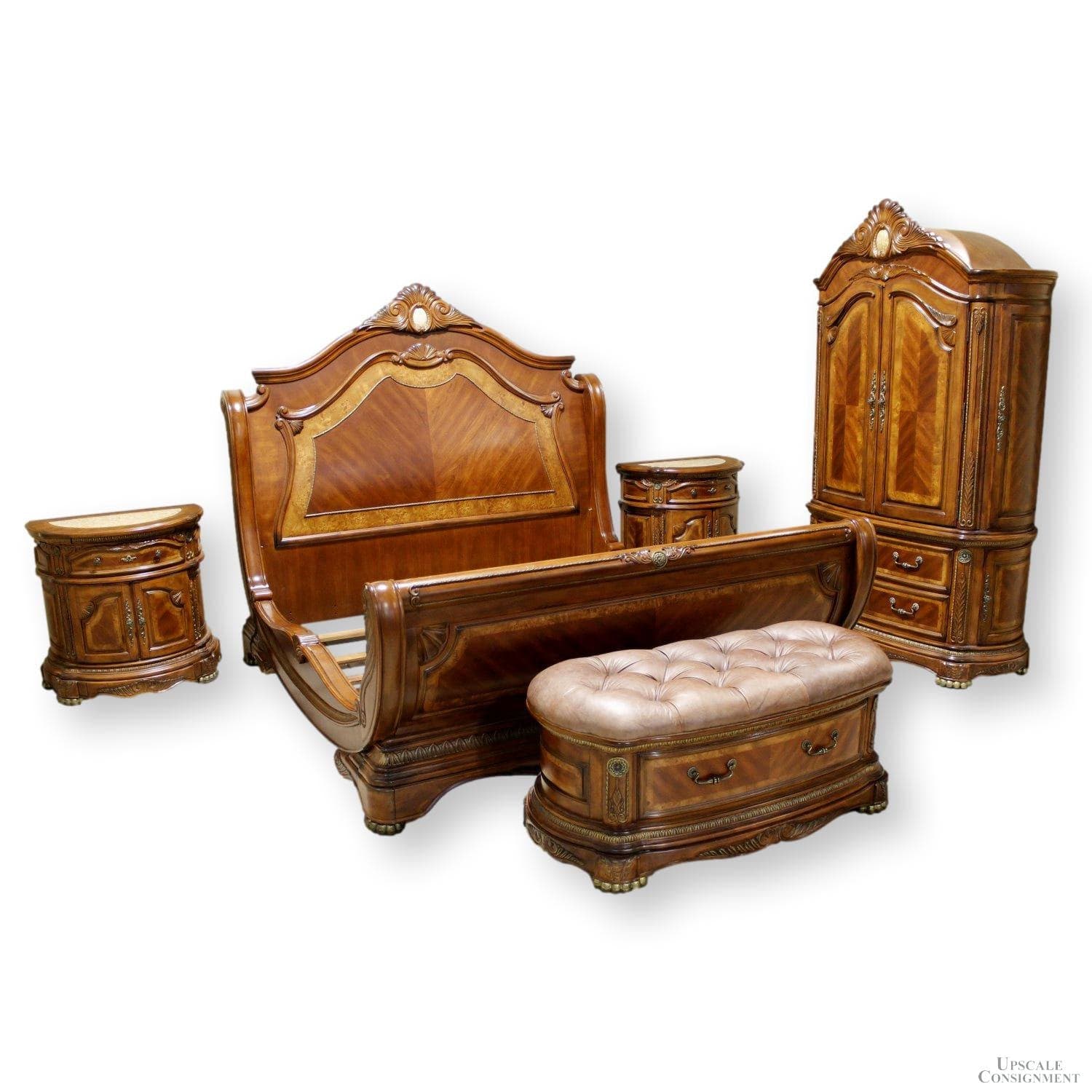 AICO 'Michael Amini' 5 Pc. Standard King Size Bedroom Set - Image 1