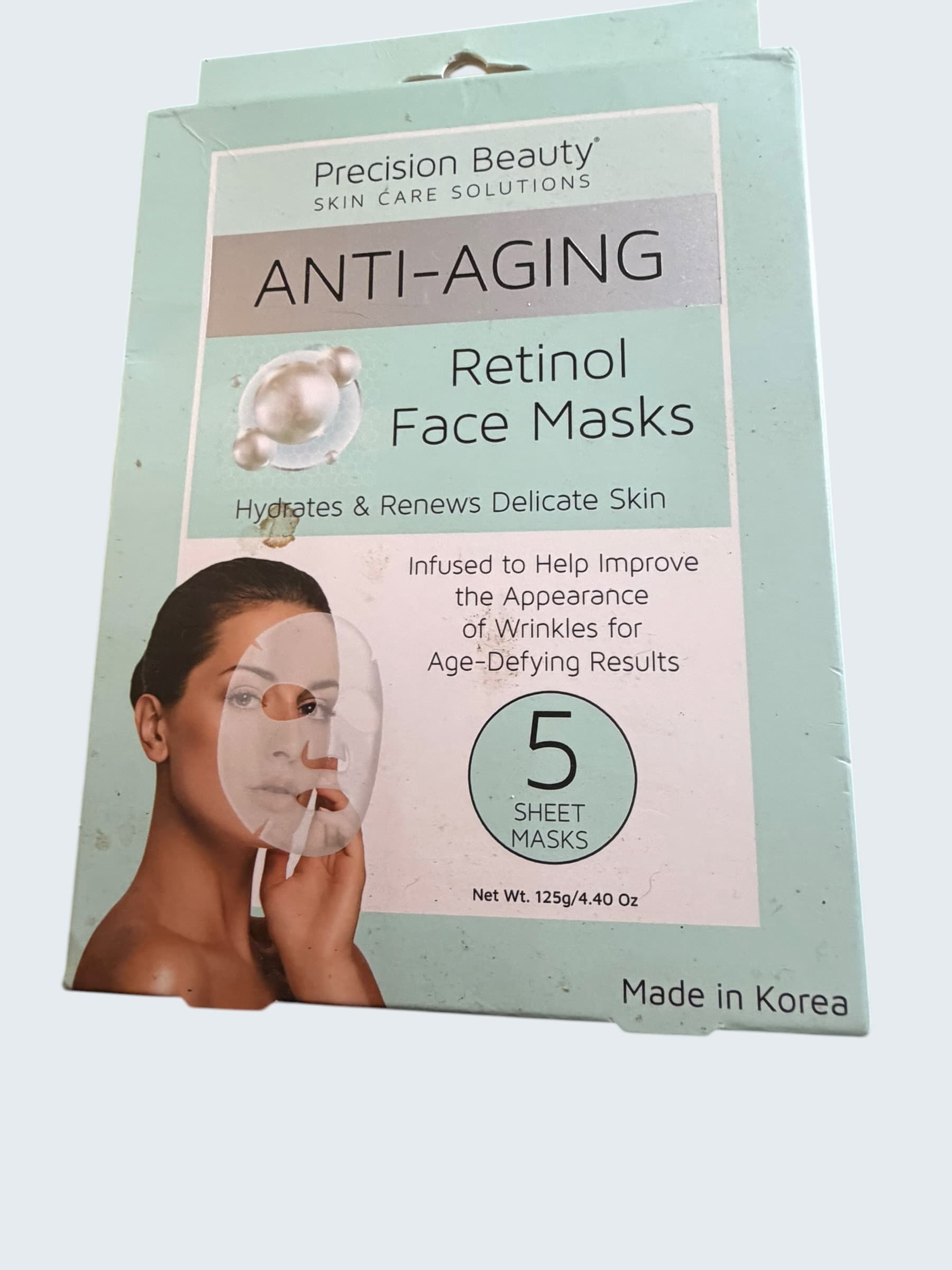 Precision Beauty Anti-Aging Retinol Sheet Face Masks 5ct Korean Skin Care - Thumbnail 2