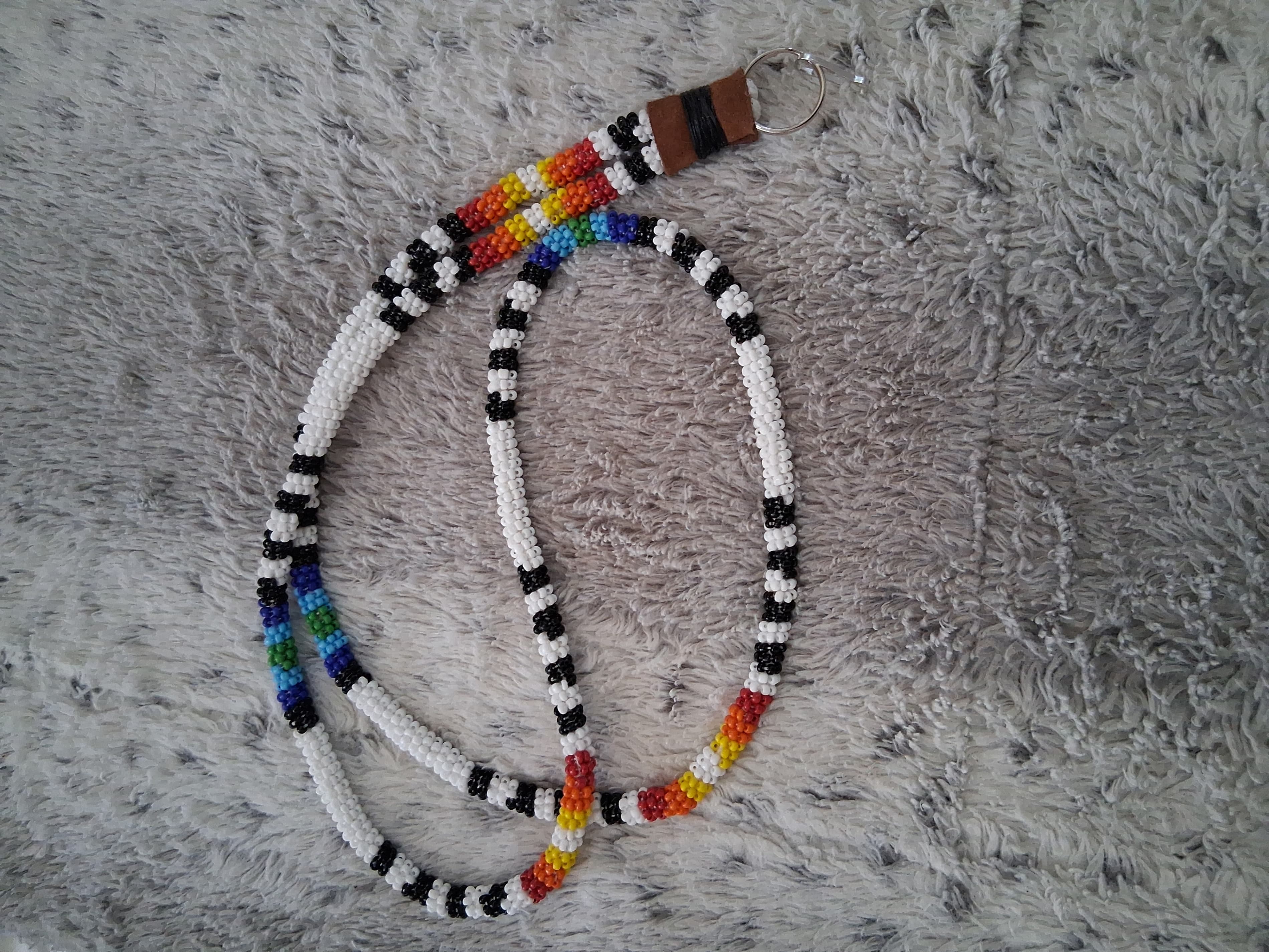 Handmade Native American Beaded Lanyard