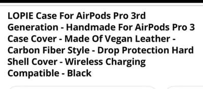 LOPIE Case For AirPods Pro 3rd Generation - Handmade For AirPods Pro 3 Case - Thumbnail 2