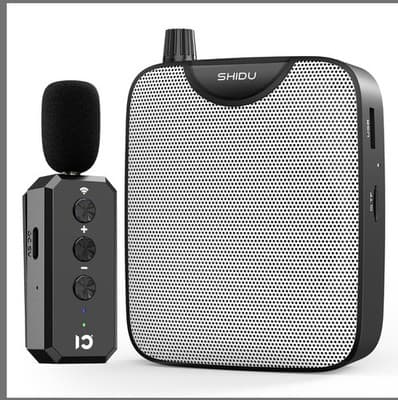 35W Power Voice Amplifier with Bluetooth Wireless Lavalier Microphone, Portable - Image 1