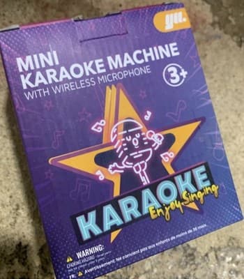 YLL mini kararoke machine for Girls, Portable Bluetooth speaker w/ 2 microphones - Thumbnail 2