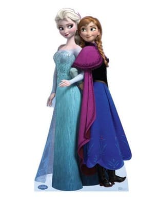 Elsa and Anna Disney's Frozen Lifesize Standup Standee Cardboard CutOut Prop - Image 1