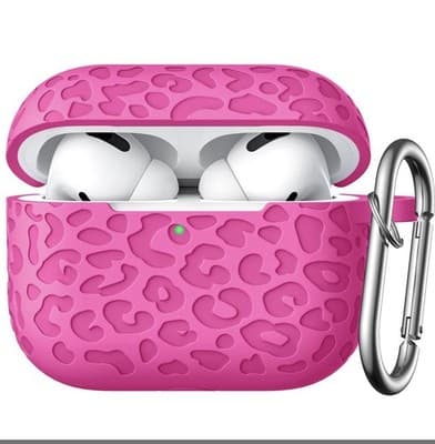 Compatible with Airpods Pro 2Nd Generation Case, Leopard Engraved Soft Silicone - Image 1