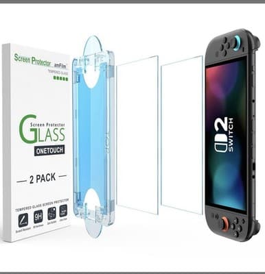 AmFilm Auto-Alignment OneTouch For Switch 2 Screen Protector [7.9''] - Image 1