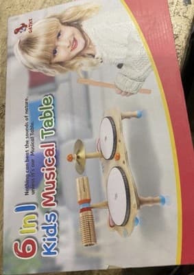 Musical Adventure Toddler Drum Set 8 Instruments Montessori Safe Fun Gift New - Thumbnail 2