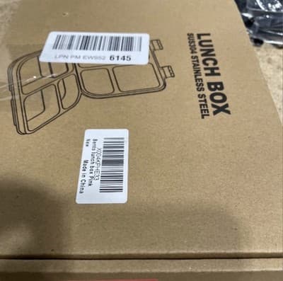 Stainless Steel Bento Box Kids, 3 Compartments Leak Proof Metal Bento Lunch B... - Thumbnail 2