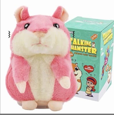 Qrooper Talking Hamster - Stuffed Animals Toy for 2 3 4 5 6 Year Old, Repeats... - Image 1