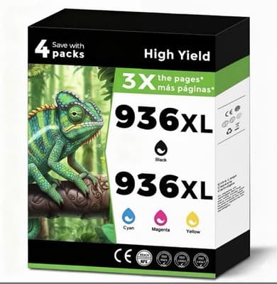 936XL (936e) Ink Cartridges Combo Pack Replacement For HP 936 E XL For OfficeJet - Image 1