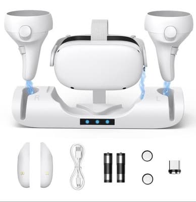 Magnetic Charging Dock Station for Oculus Quest 2 VR Headset Charger Station Set - Image 1