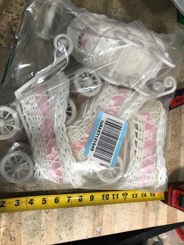 WICKER DOLL STROLLERS 4 CT - Thumbnail 2