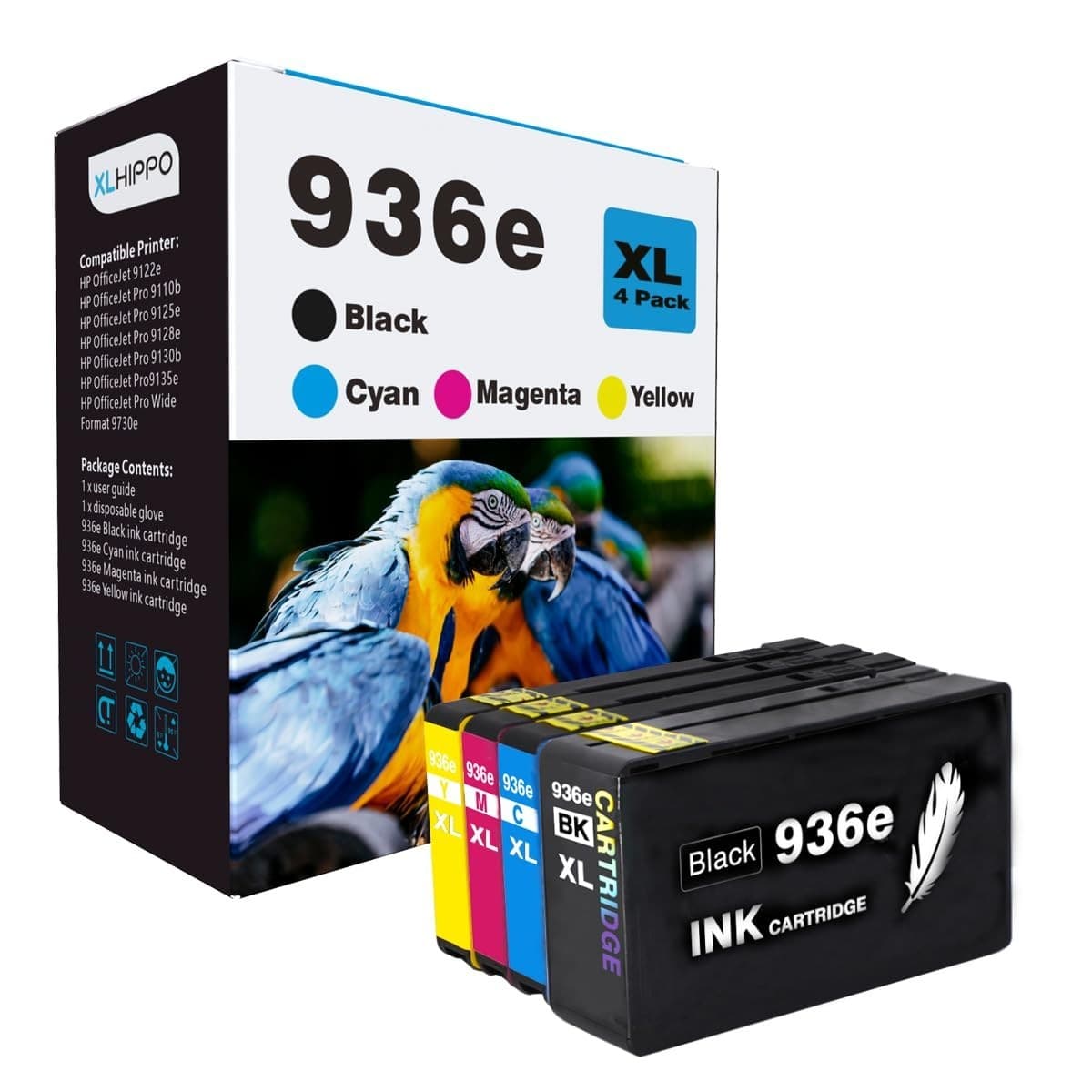 936e 936 Ink Cartridges Combo Pack Replacement For HP - 4 Pack - Image 1