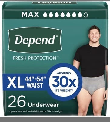 Depend Fresh Protection Adult Diapers, Incontinence Underwear - Image 1