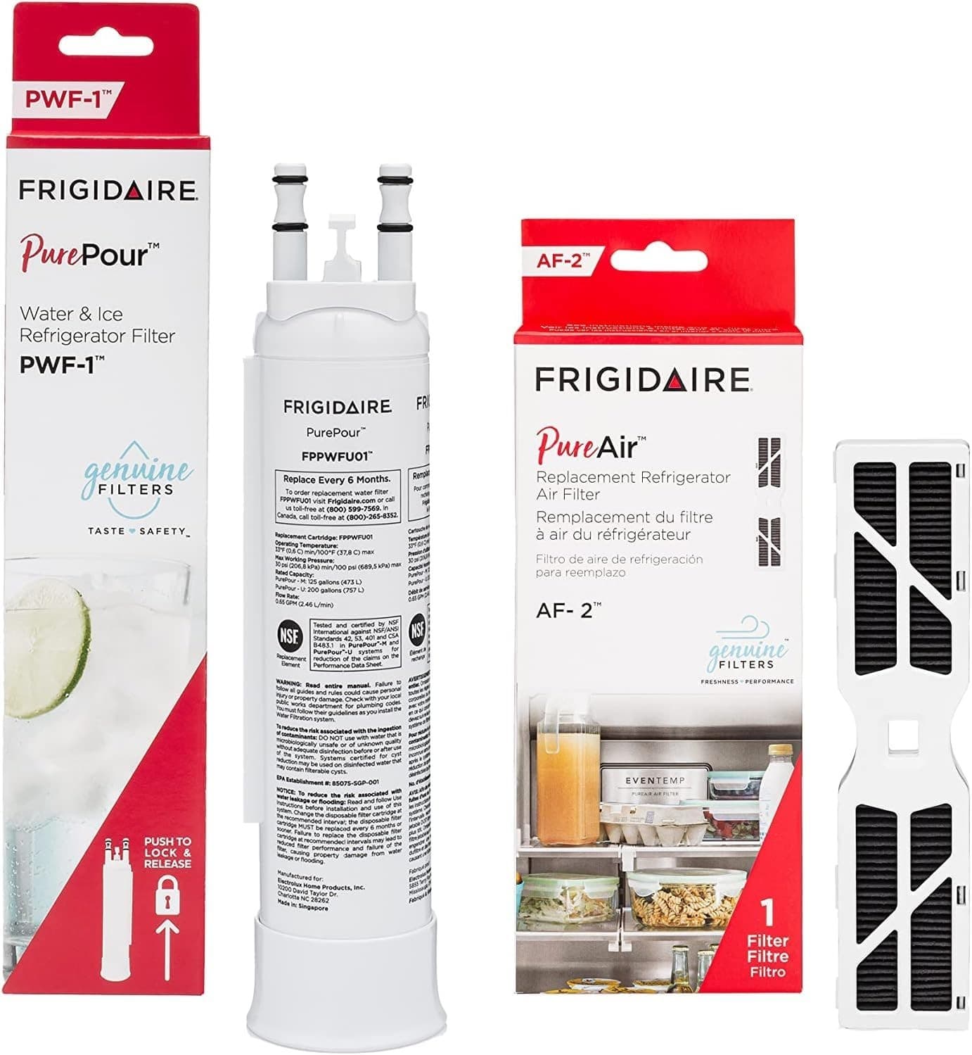 Frigidaire PurePour® PWF-1 (FPPWFU01) & PureAir® AF-2 (FRGPAAF2) Water & Air Fil - Image 1