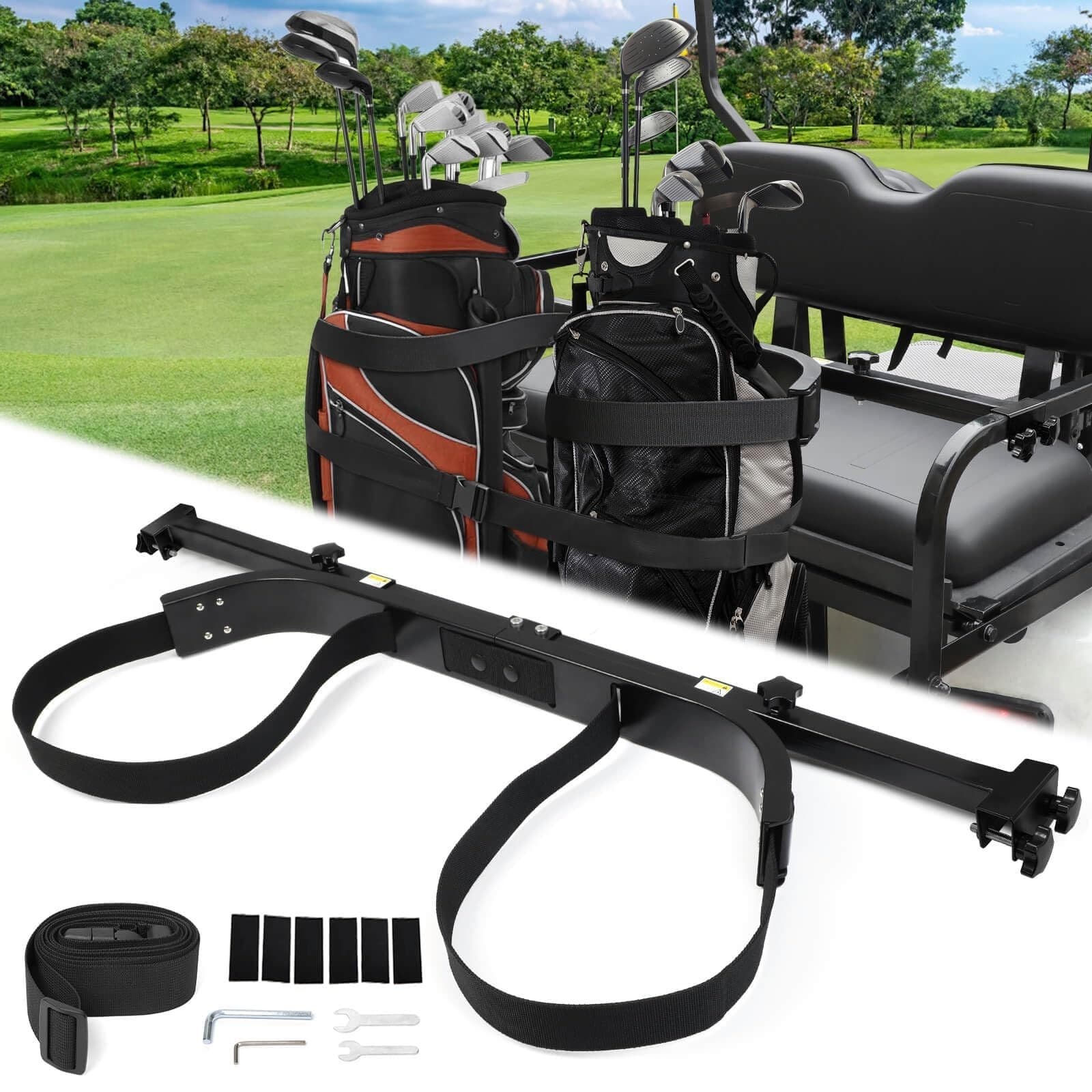 Golf Cart Rear Seat Bag Holder Bracket Attachment for Most 2+2 Golf Style 1 - Image 1