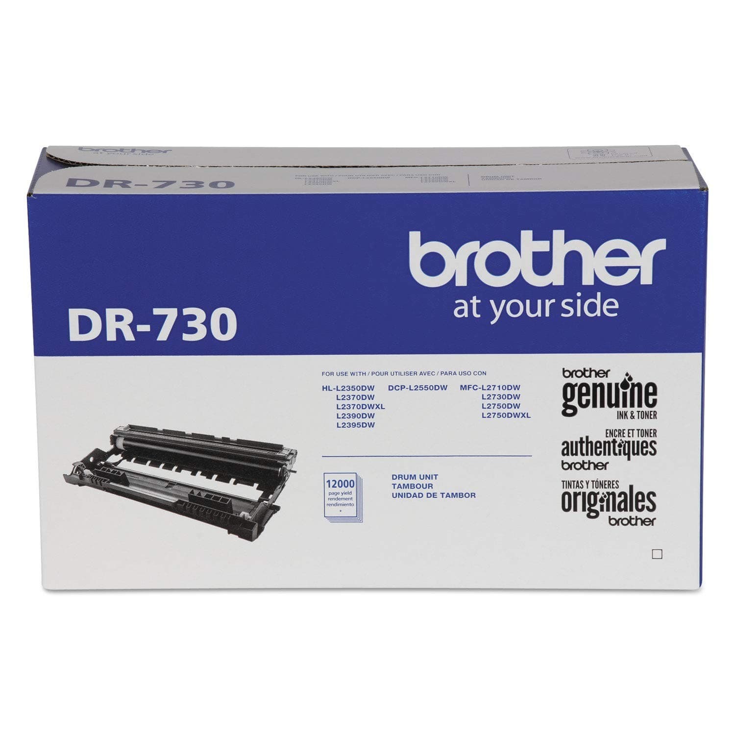 Genuine DR730 Drum Unit, Up to 12,000 Page Yield (Not a Toner) (Pack of 1) - Image 1