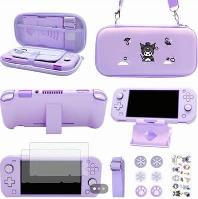 GUTIAL Accessories Bundle for Nintendo Switch - Cute Kawaii NS - PURPLE - Image 1