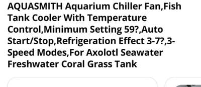 AQUASMITH Aquarium Chiller Fan, Fish Tank Cooler With Temperature Control - Thumbnail 2
