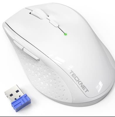 TECKNET Wireless Mouse, 2.4G USB Computer Mouse with 6-Level Adjustable 3200 DPI - Image 1