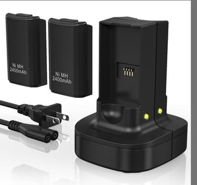 KEKUCULL Rechargeable Battery For Xbox 360 Controller, Charger Dual - Image 1