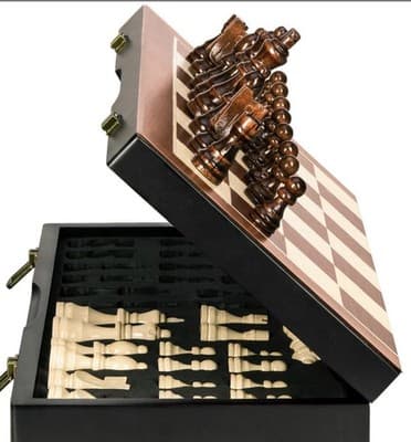 BIVOMON Chess Magnetic Wooden Chess Set 15" Unique Chess Board Game with Chess P - Image 1