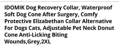 IDOMIK Dog Recovery Collar, Waterproof Soft Dog Cone After Surgery, - Thumbnail 2