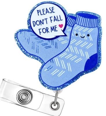 Don't Fall For Me Badge Reel Holder Retractable With ID Clip - Image 1