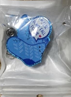 Don't Fall For Me Badge Reel Holder Retractable With ID Clip - Thumbnail 2