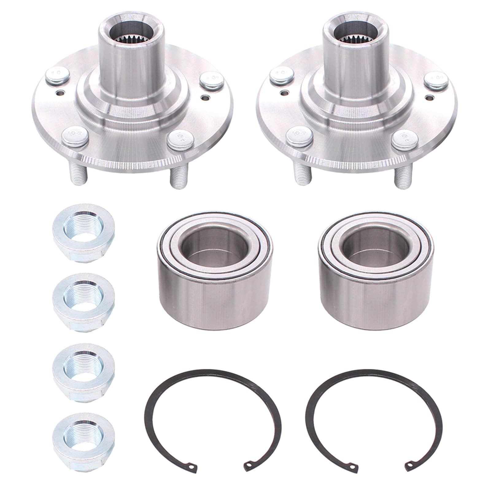 MOTOKU Pair Front Wheel Hub & Bearing Set for Honda Civic 1.8L 1.3L L4 2006-201 - Image 1