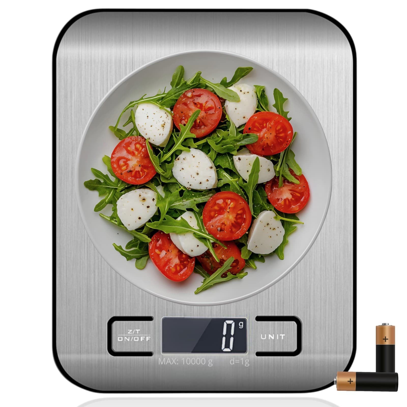Food Scale For Kitchen - Stainless Steel Kitchen Scale, 100% waterproof, Batteri - Image 1