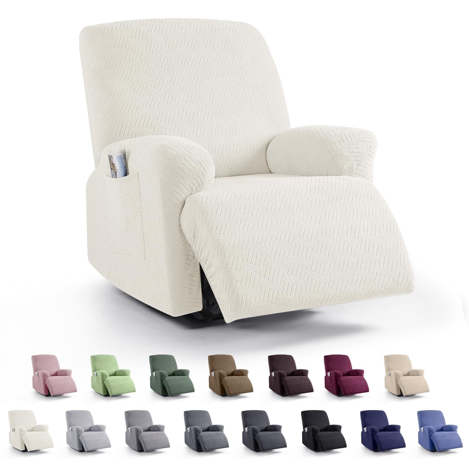 KinCam Recliner Covers, Stretch Reclining Chair Covers, Recliner Sofa Slipcovers - Image 1