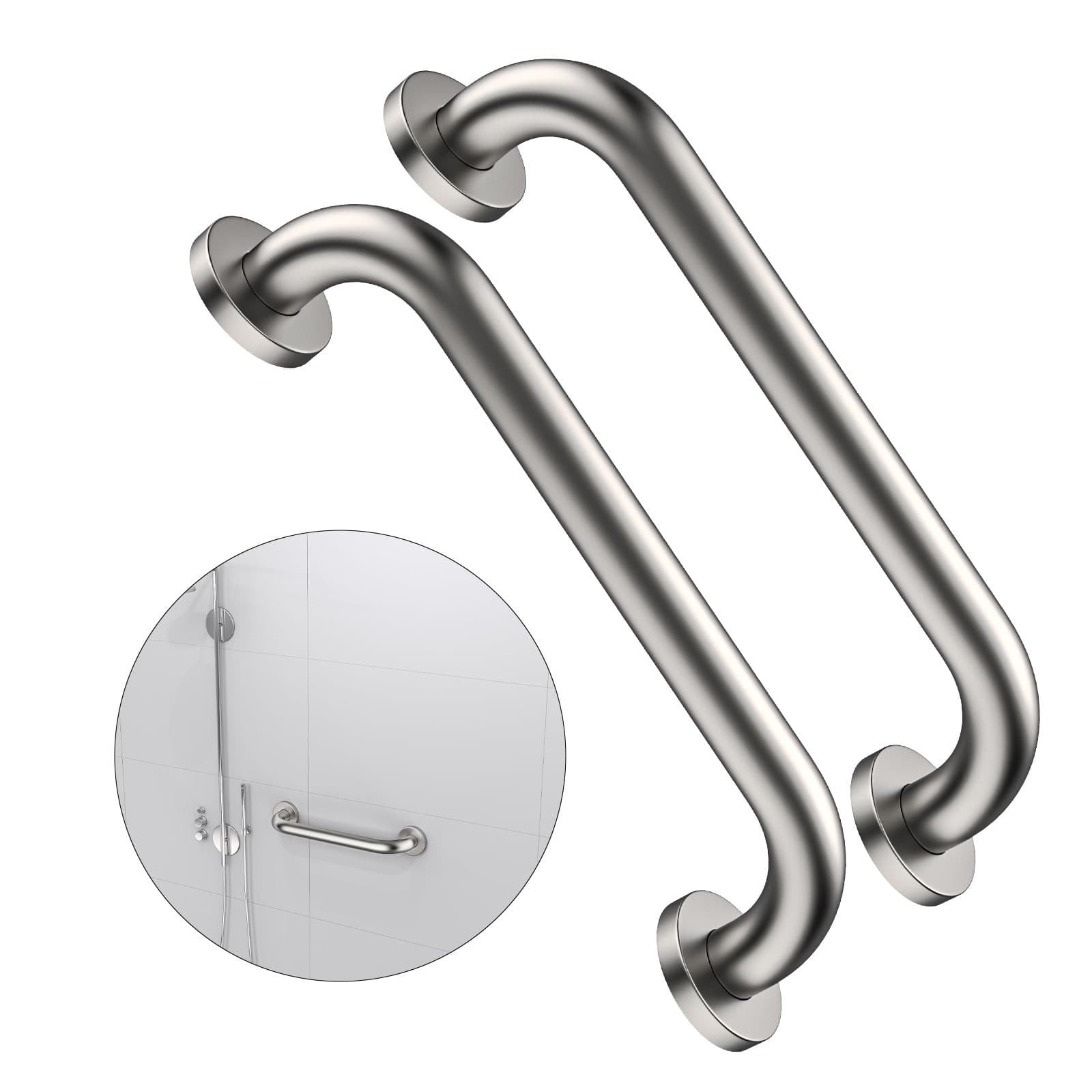 2 Pack 16 Inch Shower Grab Bar 1.25" Diameter, ZUEXT Satin Brushed Nickel Stainl - Image 1