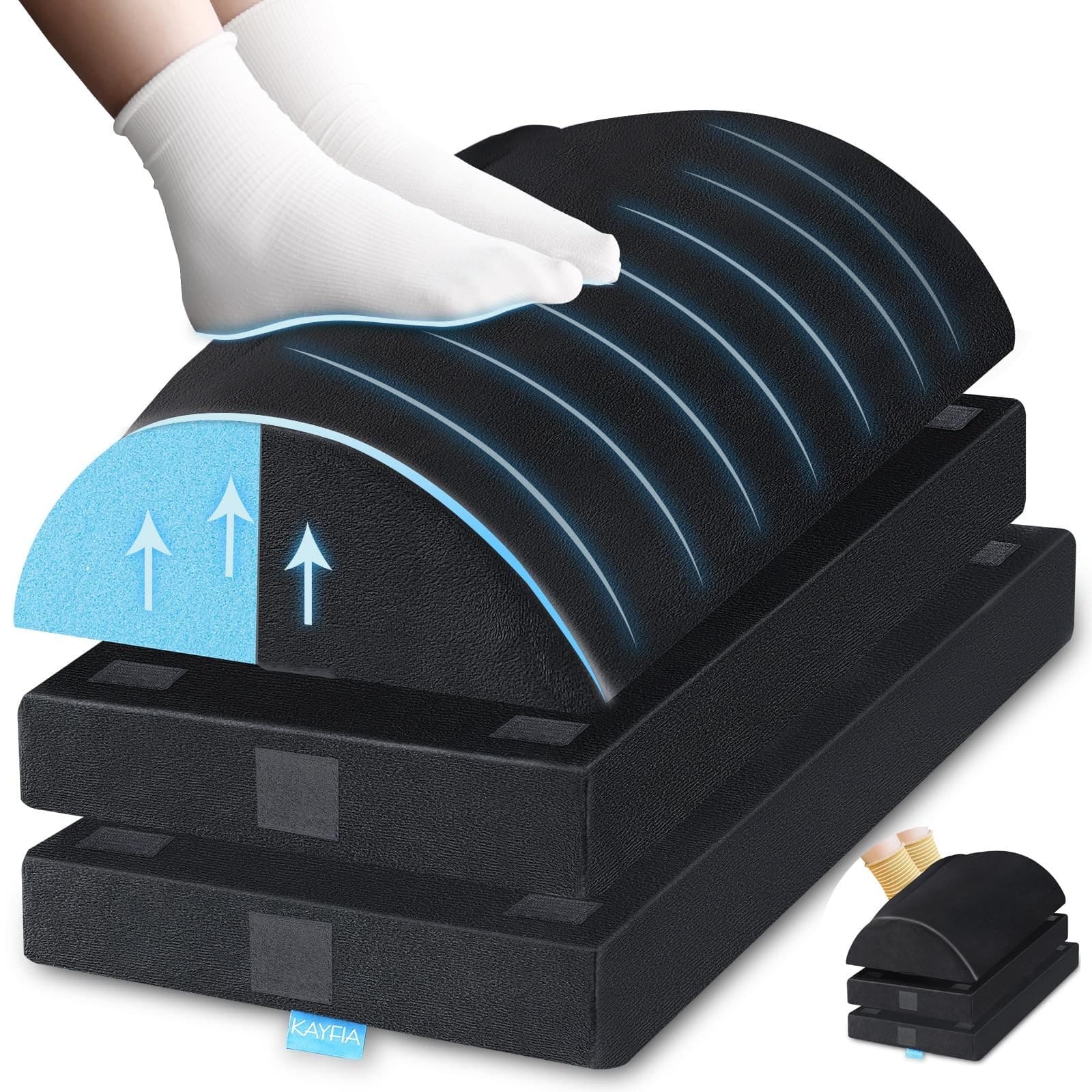 KAYFIA Foot Rest for Under Desk at Work XXL(20in) with 3 Adjustable Heights?Foot - Image 1