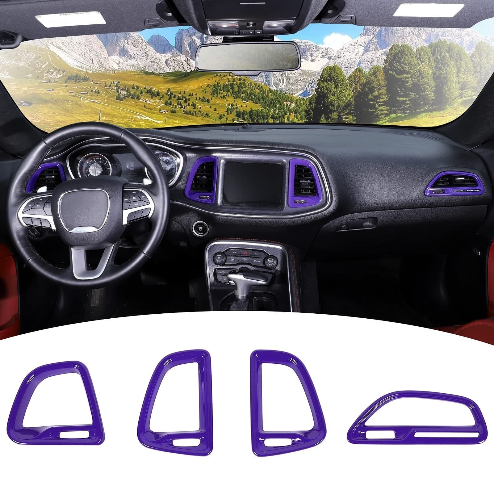 Voodonala for Challenger Center Console Air Condition Outlet Vent Trim Accessori - Image 1