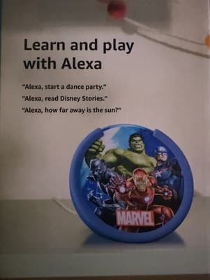 Amazon Echo Pop Kids Smart Speaker with Alexa Marvel's Avengers/Ay - Thumbnail 2