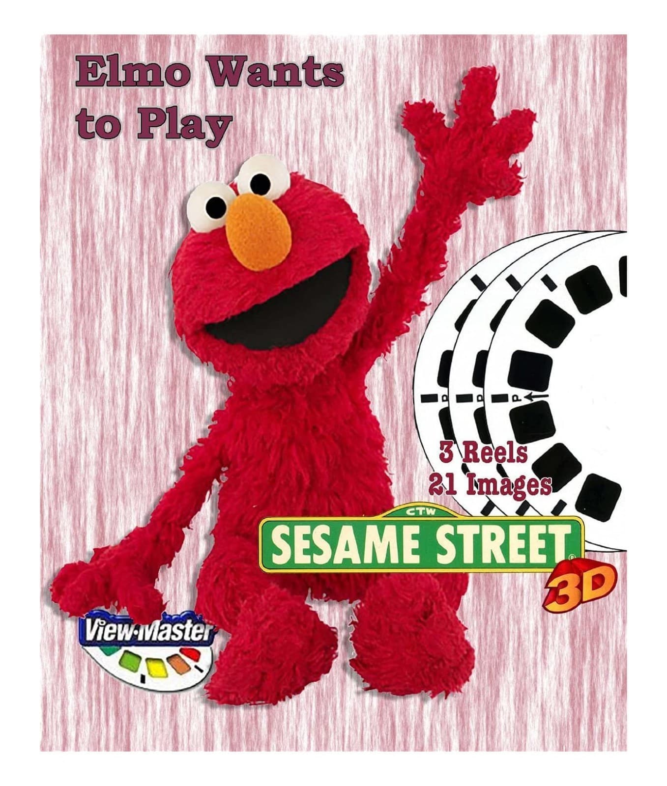 Elmo Wants to Play - Sesame - ViewMaster - 3 Reel Set - 21 3D Images - Image 1