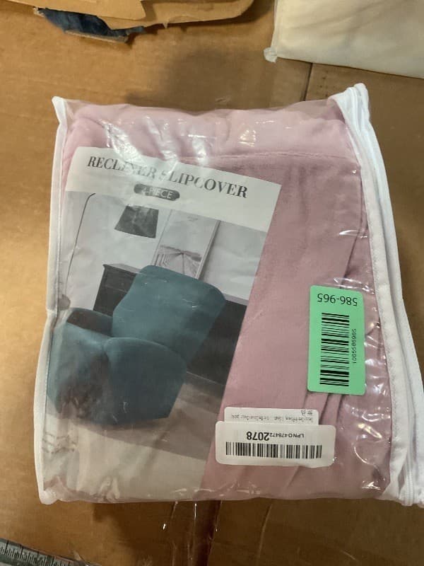 Deisy Dee 4-Piece, 1 Seat Recliner Cover, Soft Velvet Recliner Chair Covers- Sta - Thumbnail 2